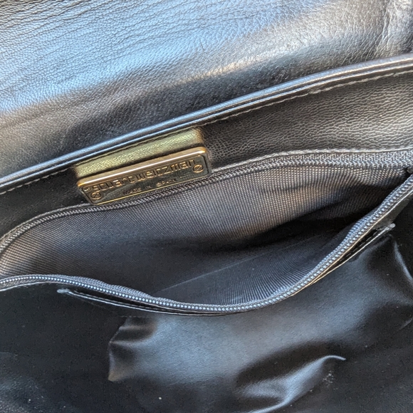 Stuart Weitzman Black Crossbody Bag with Gold Stitching - Picture 13 of 13